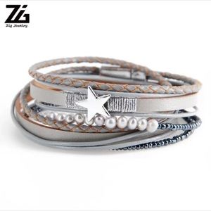 Silver star layer magnetic bracelet